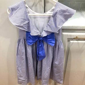 Mabel + Honey check dress with bow